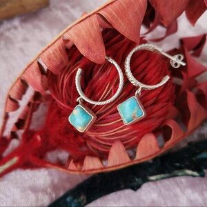 Turquoise Hoops